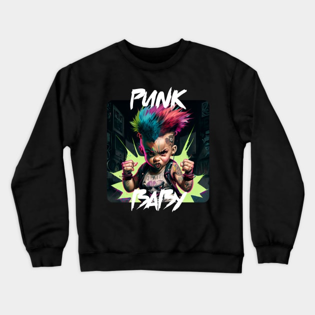 Graffiti Style - Cool Punk Baby 4 Crewneck Sweatshirt by PD-Store